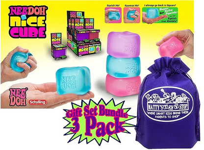Gift Set Party Bundle with Storage Bag - 3 Pack (Purple, Pink & Blue)